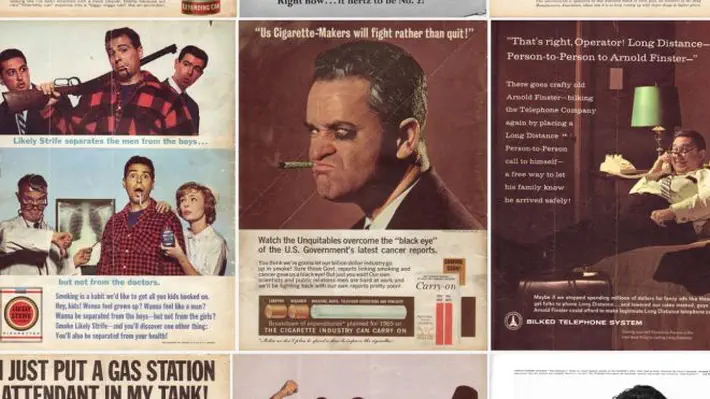 The magazine didn't have any real ads back in the 1950s and 1960s. Instead they nailed big-name advertisers — especially cigarette companies — hard.