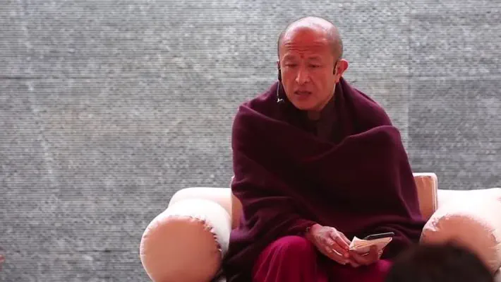 Rinpoche being interviewed on Bhutanese TV.